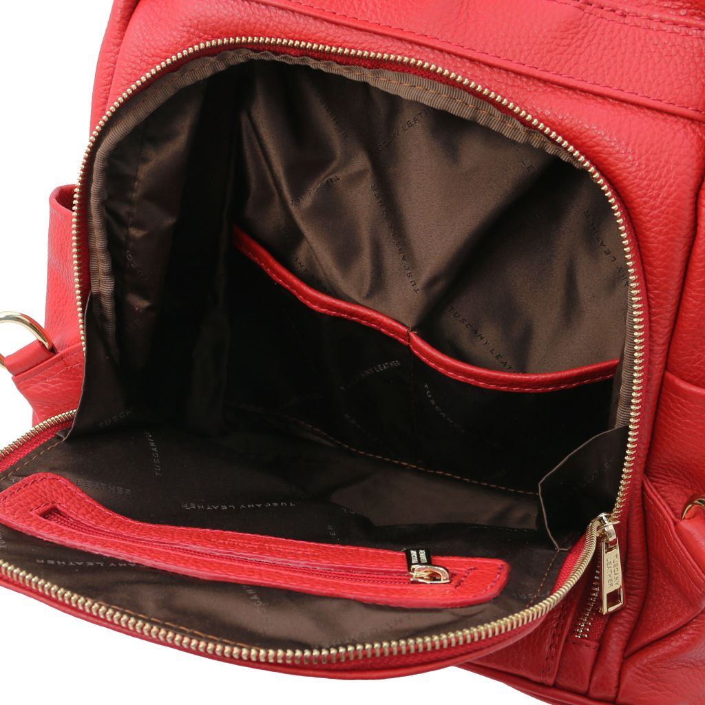 Tuscany Leather TL Bag Ryggsäck #Färg_Läppstift Rött