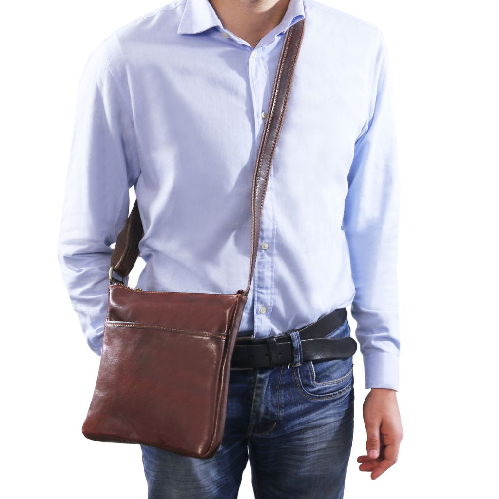 Tuscany Leather Jason Axelremsväska #Färg_Honung