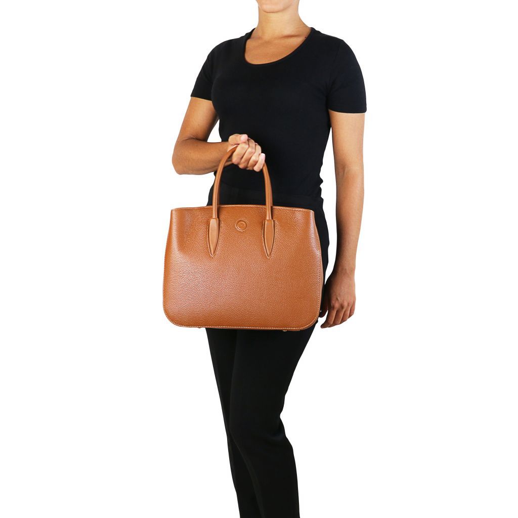 Tuscany Leather Camelia Handväska #Färg_Cognac