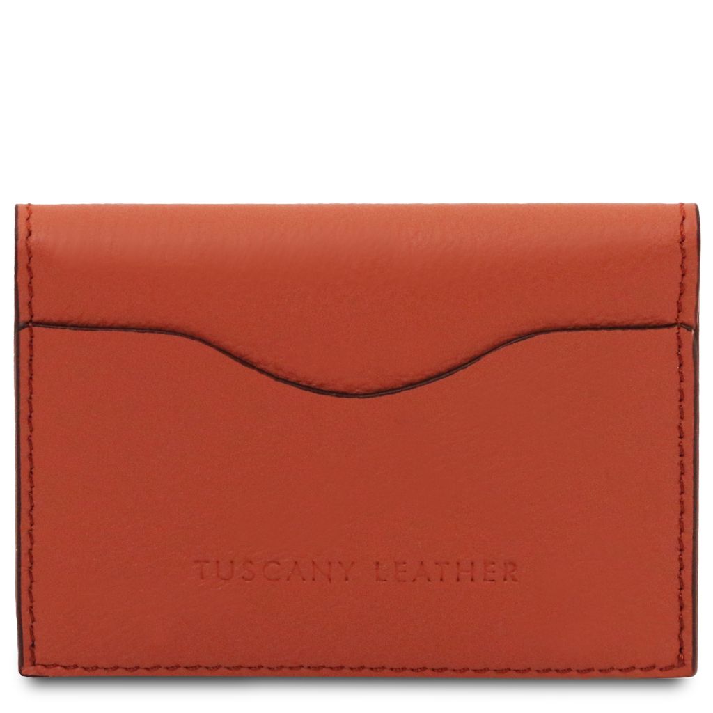 Tuscany Leather Leather Business Card Korthållare #Färg_Orange