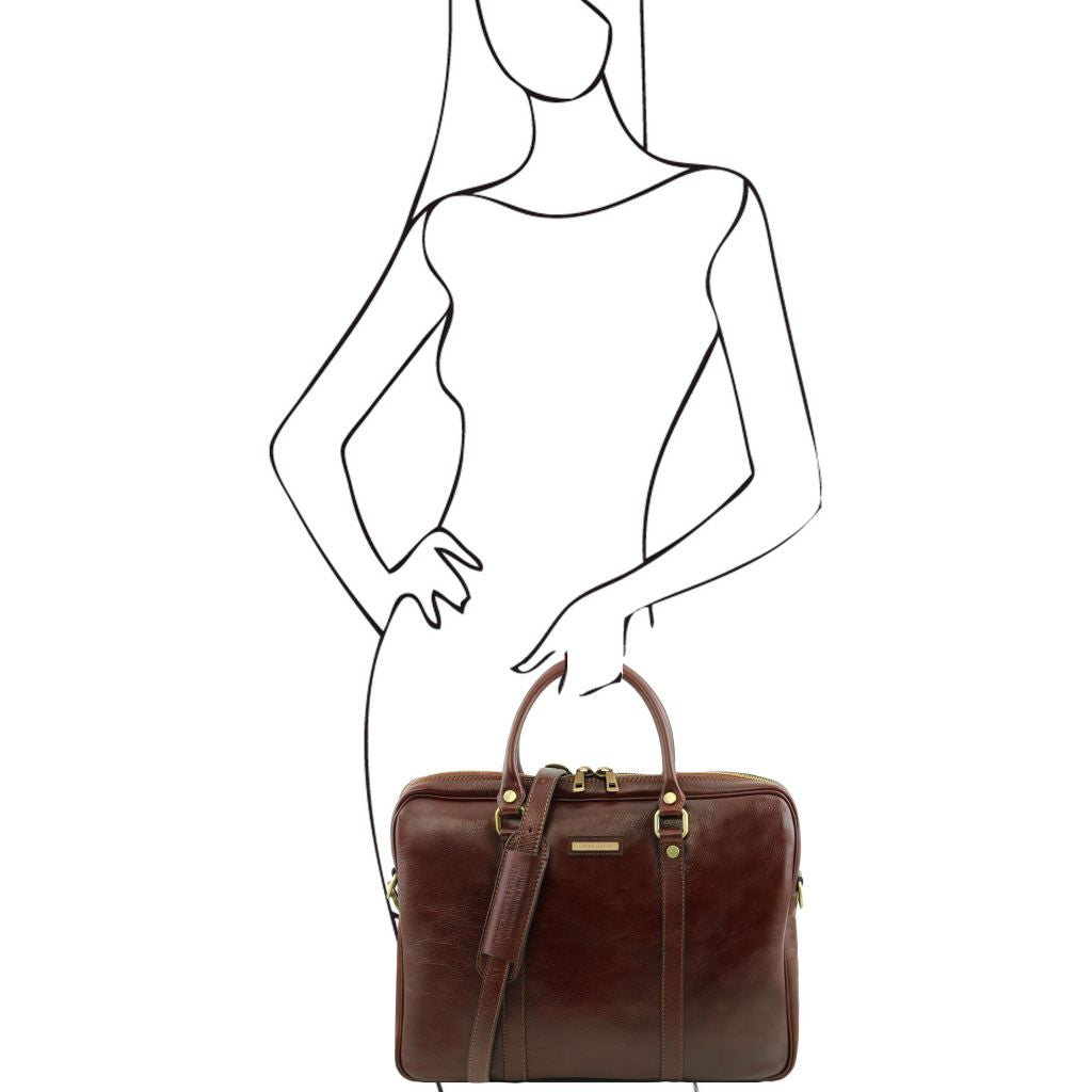 Tuscany Leather Prato Datorväska #Färg_Brun