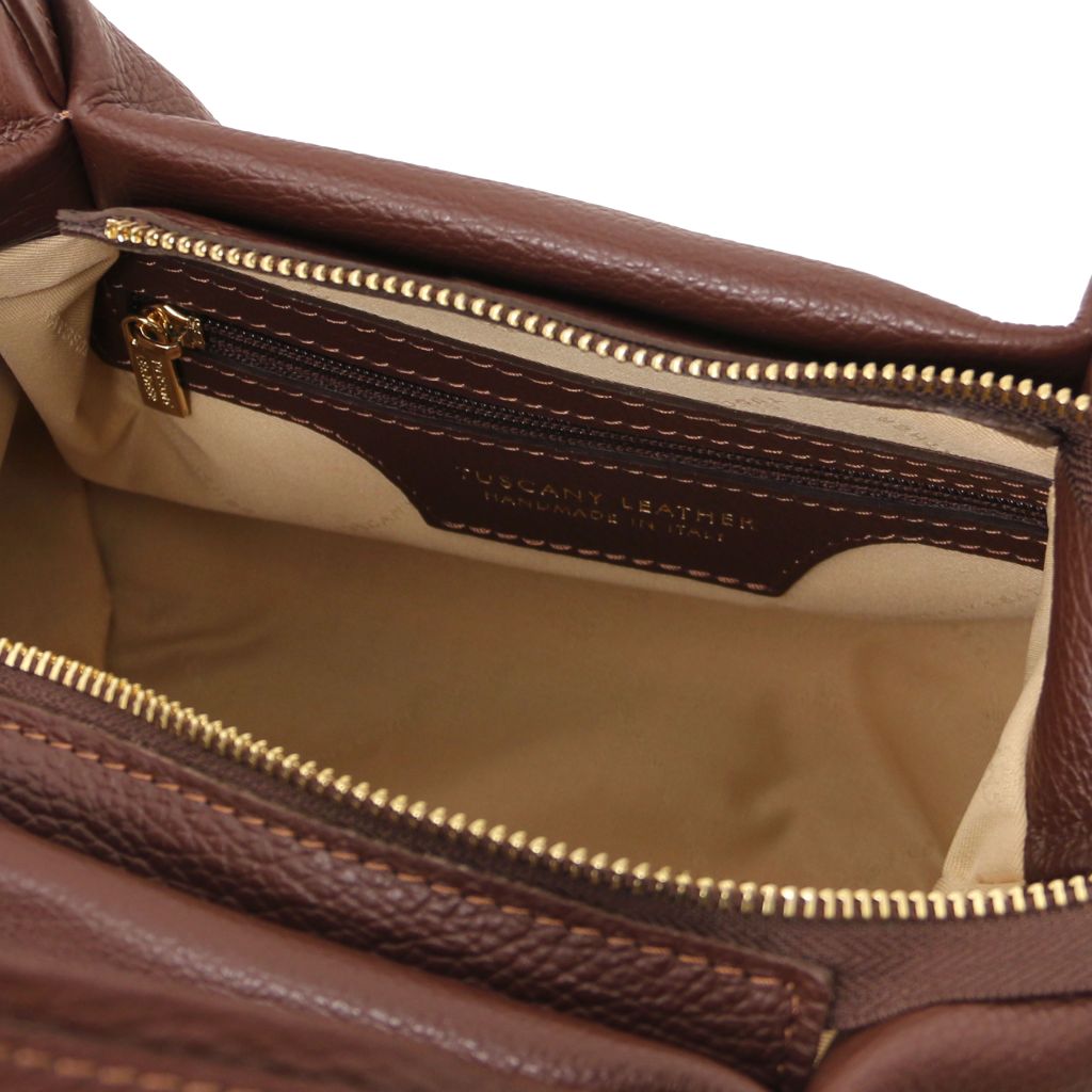 Tuscany Leather Nora Handväska #Färg_Kaffe