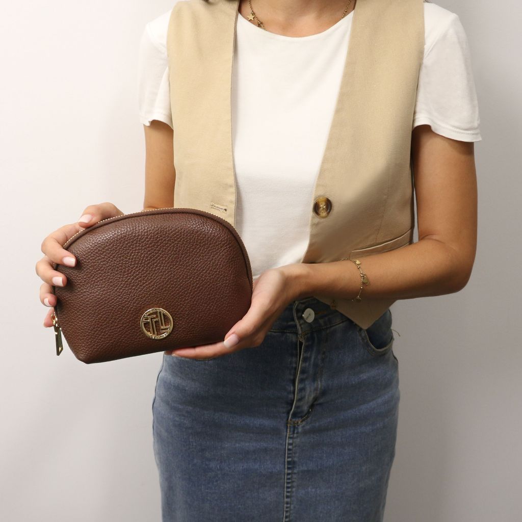Tuscany Leather Vera Necessär #Färg_Kaffe