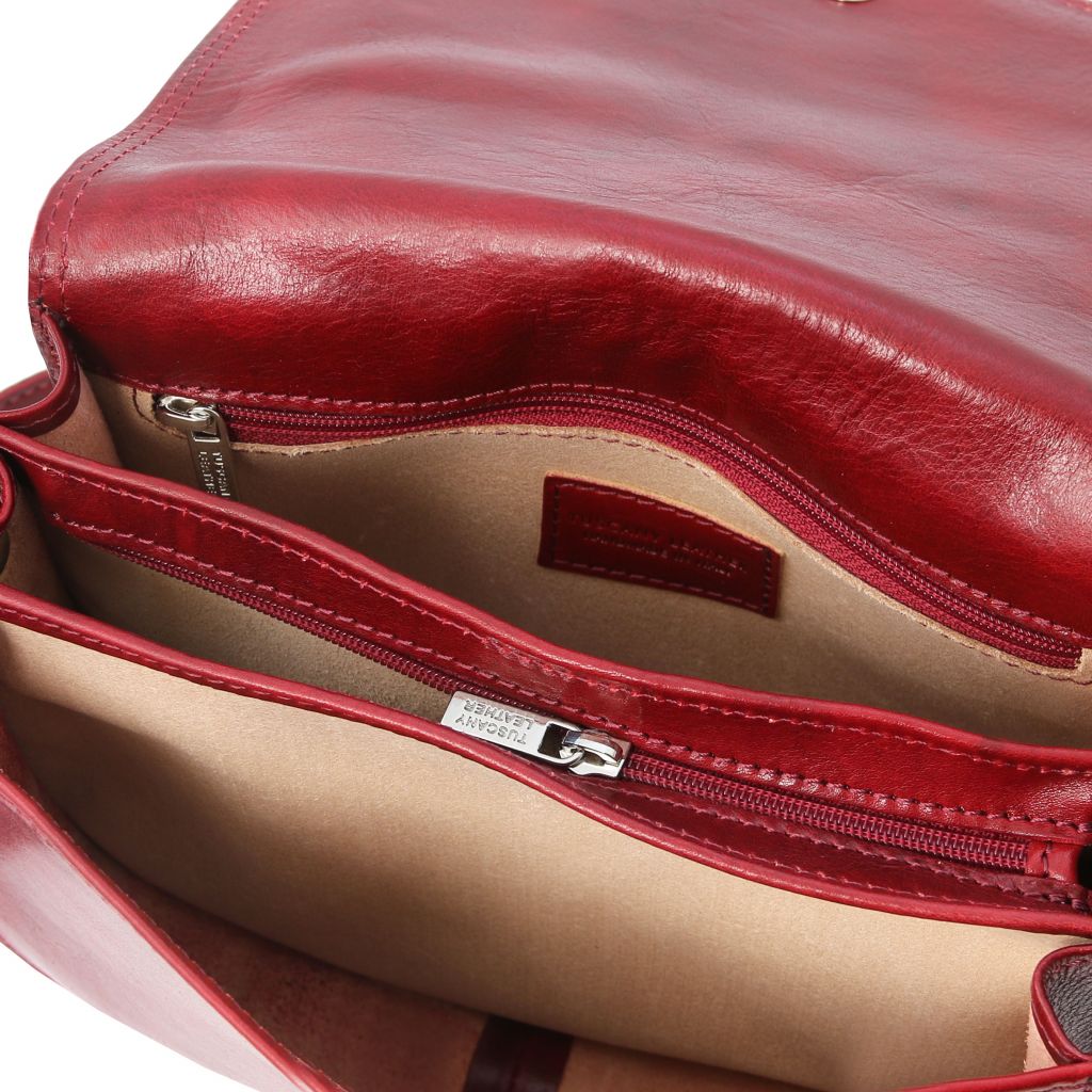 Tuscany Leather Isabella Axelremsväska #Färg_Röd