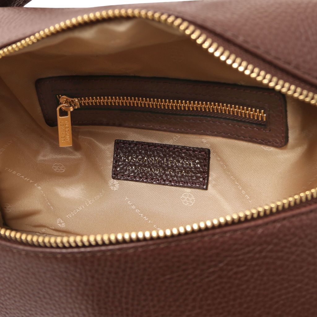 Tuscany Leather Scrigno Handväska #Färg_Kaffe