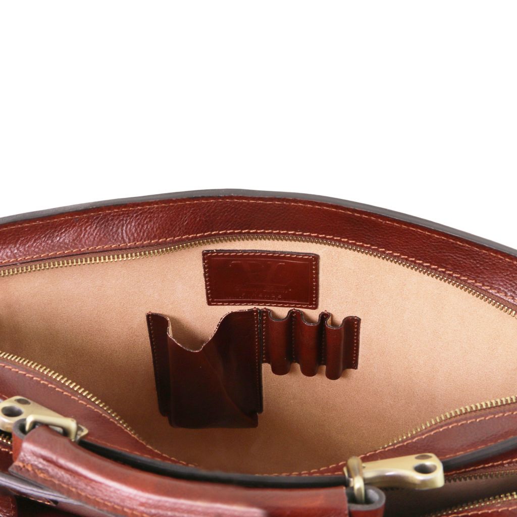 Tuscany Leather Venezia Portfölj #Färg_Mörkbrun
