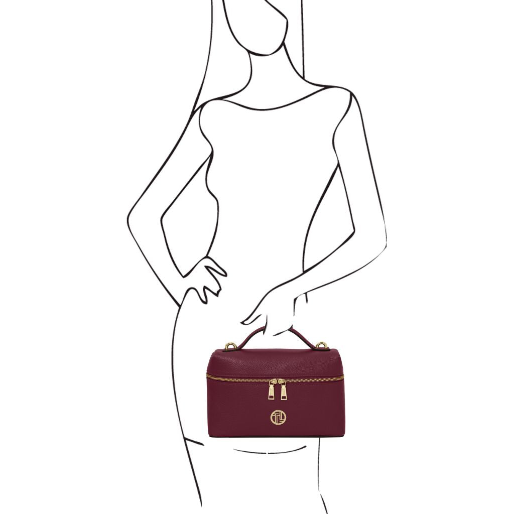 Tuscany Leather Scrigno Handväska #Färg_Bordeaux