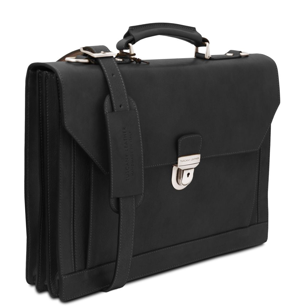 Tuscany Leather Cremona Portfölj #Färg_Svart