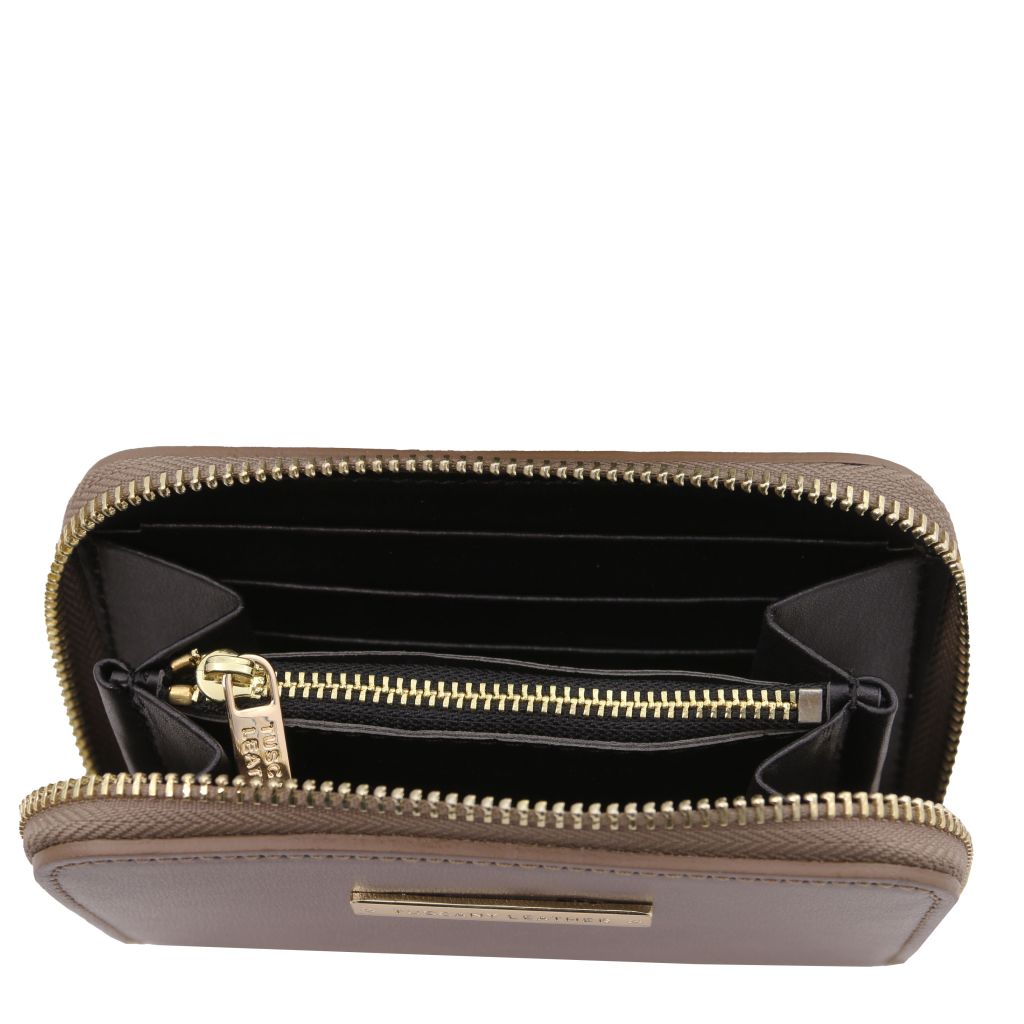 Tuscany Leather Leda Plånbok #Färg_Mörk Taupe