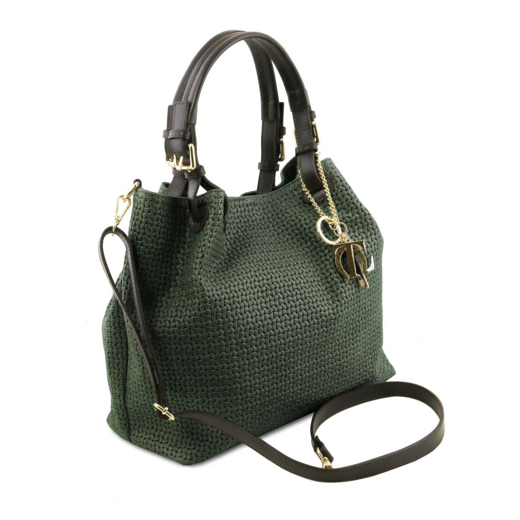 Tuscany Leather TL KeyLuck Handväska #Färg_Skogsgrön
