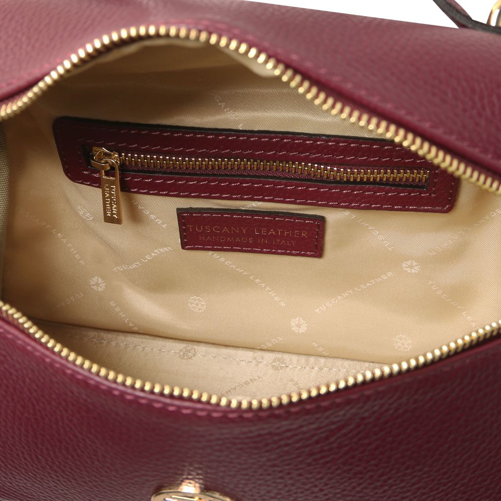Tuscany Leather Scrigno Handväska #Färg_Bordeaux