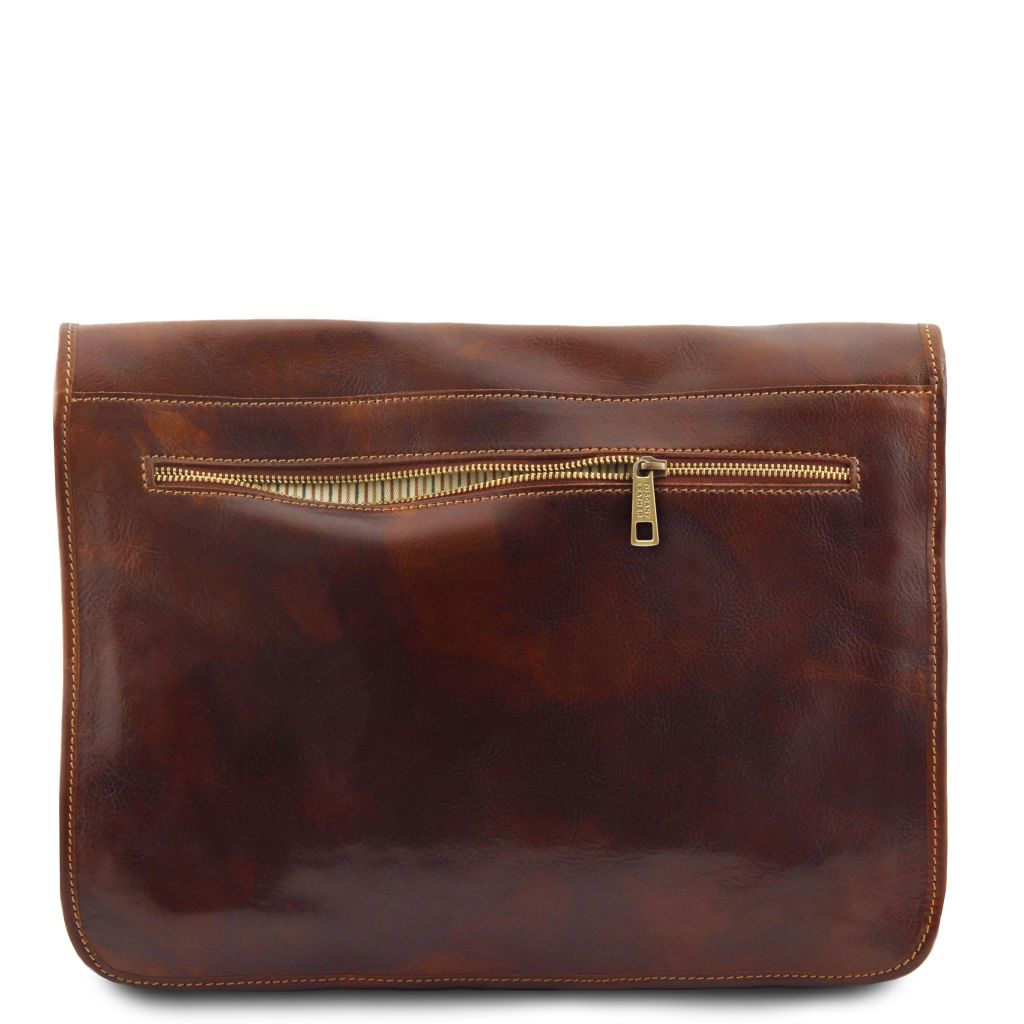 Tuscany Leather - Messenger Double Messengerväska 38cm