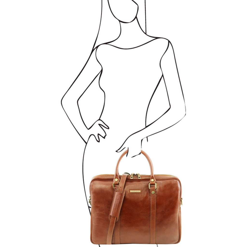 Tuscany Leather Prato Datorväska #Färg_Honung