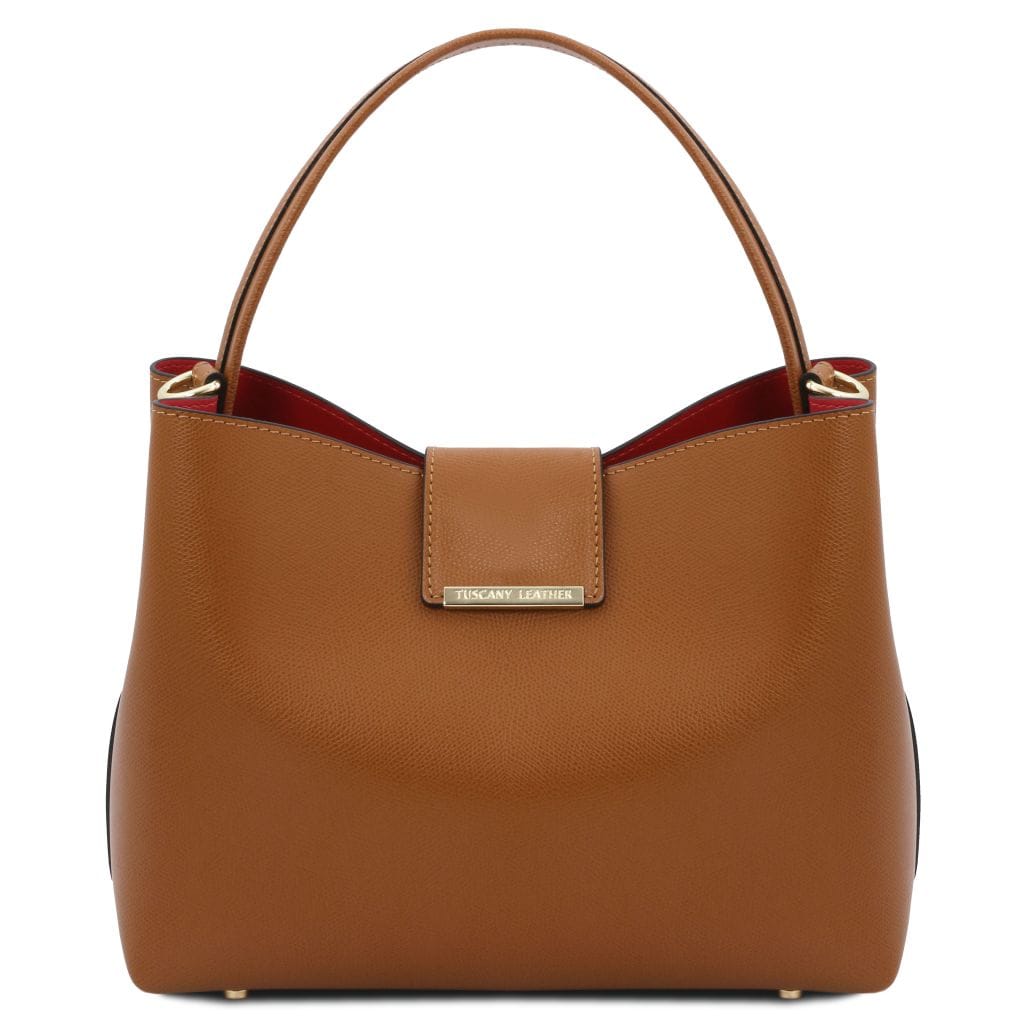 Tuscany Leather Clio Handväska #Färg_Cognac