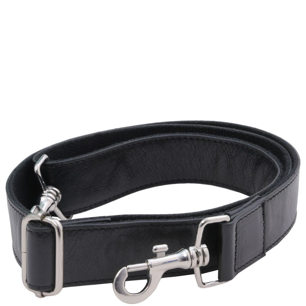 Tuscany Leather Adjustable Shoulder Strap Axelrem #Färg_Svart