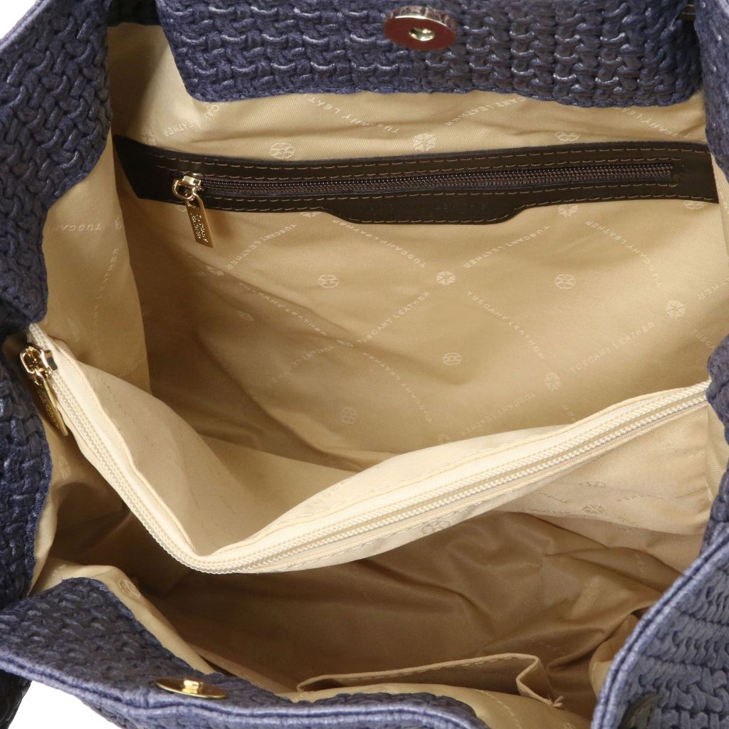Tuscany Leather TL KeyLuck Handväska #Färg_Mörkblå