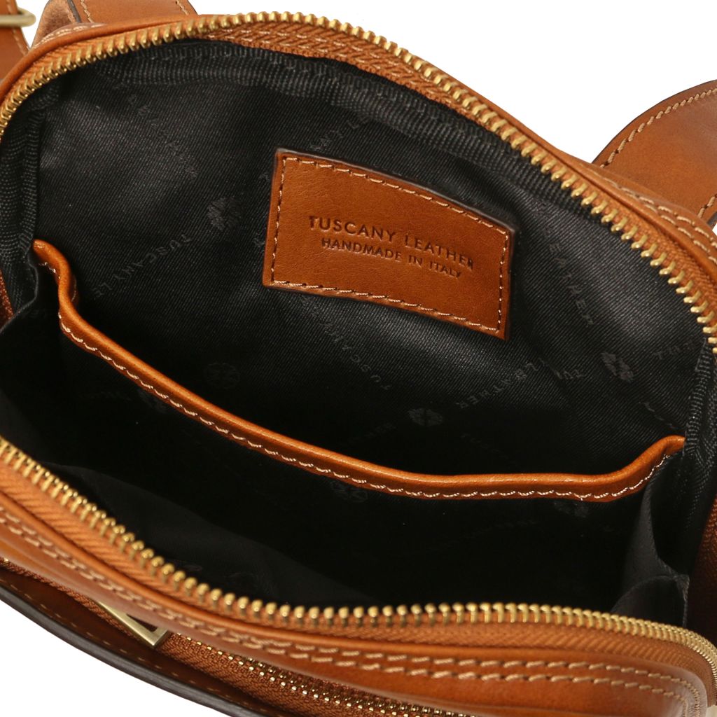 Tuscany Leather Mark Axelremsväska #Färg_Cognac