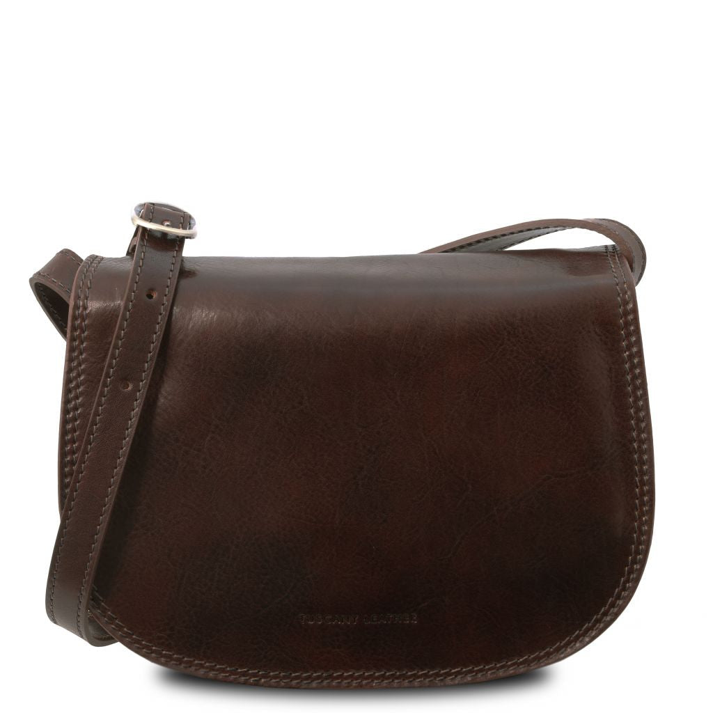 Tuscany Leather Isabella Axelremsväska #Färg_Mörkbrun