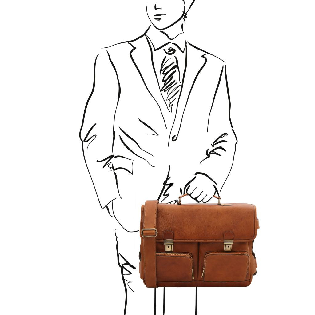 Tuscany Leather Ventimiglia Portfölj #Färg_Cognac