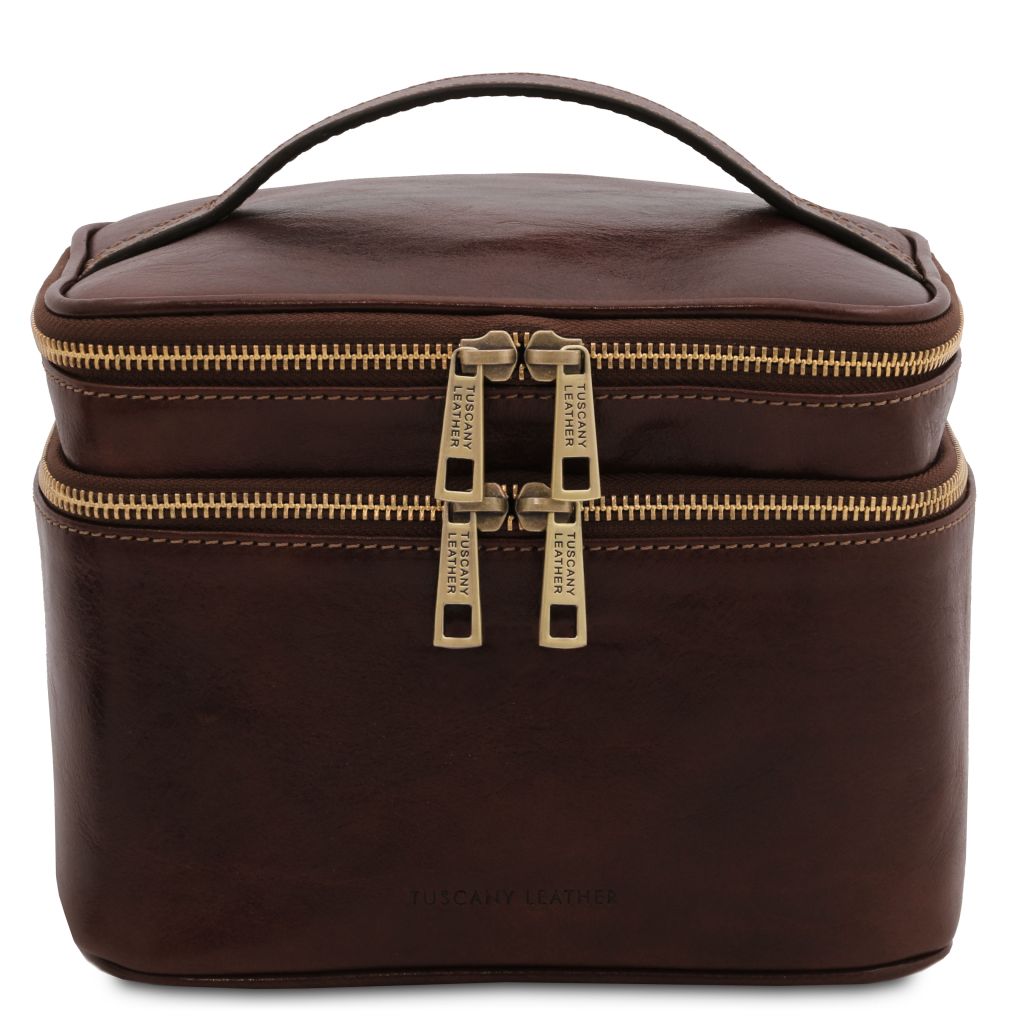 Tuscany Leather Eliot Necessär #Färg_Mörkbrun