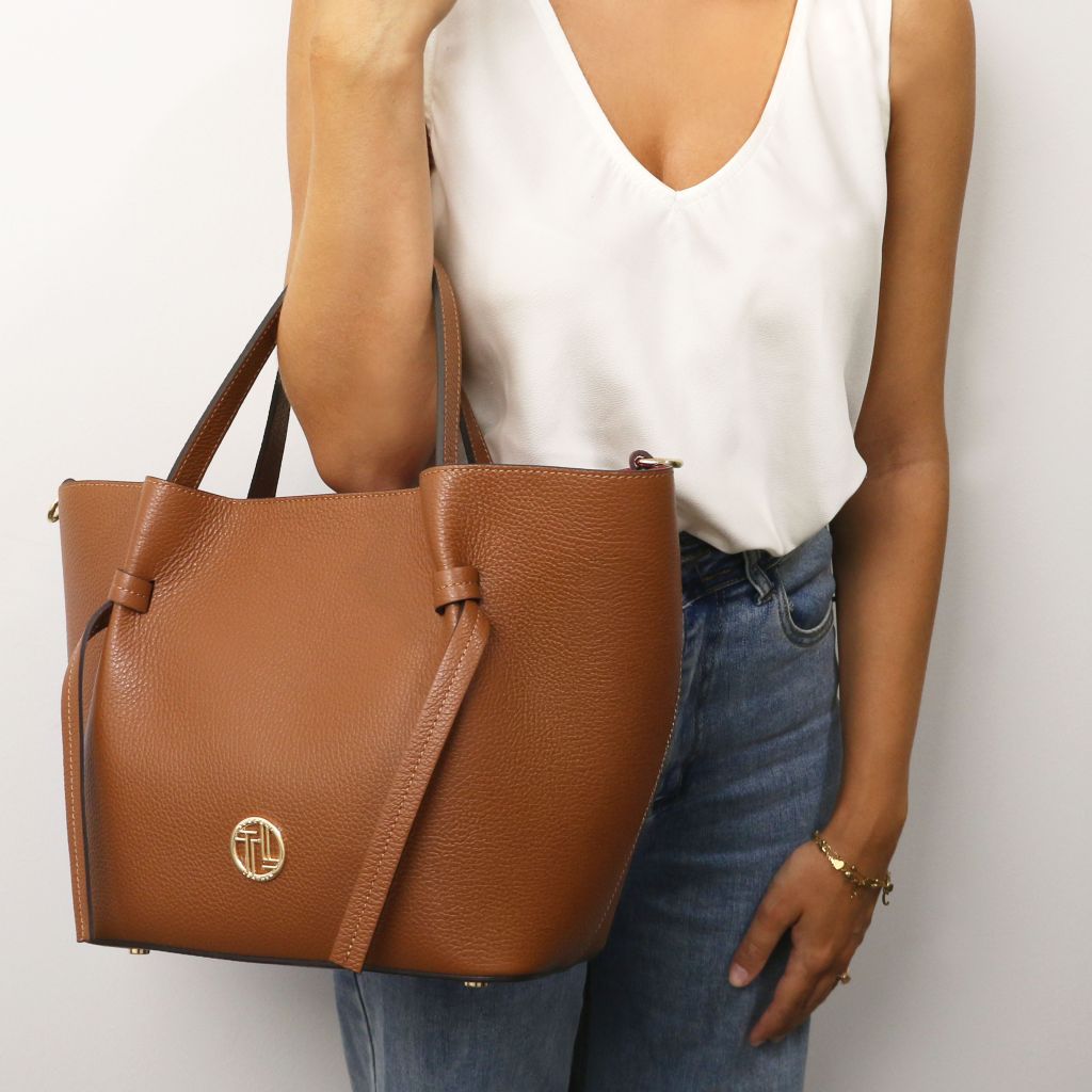 Tuscany Leather Legame L Handväska #Färg_Mörk Taupe