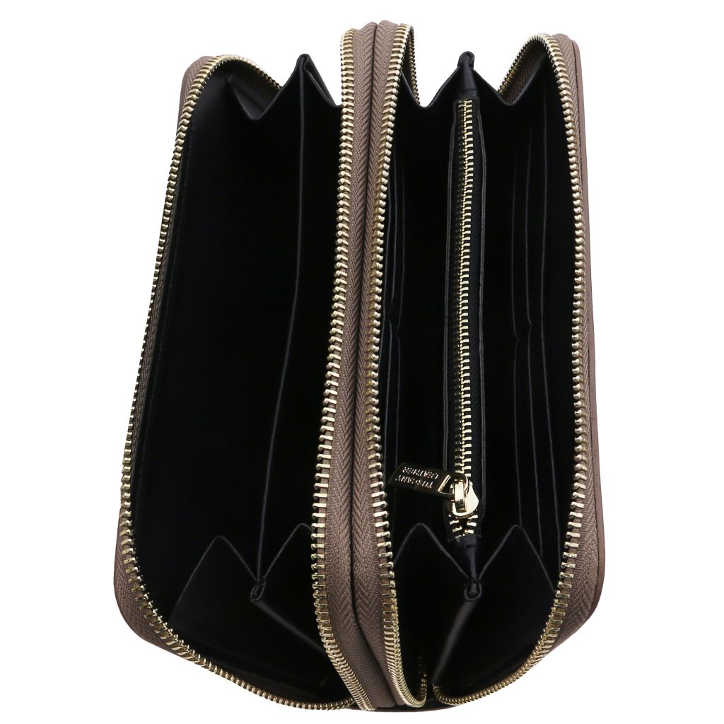 Tuscany Leather Gaia Plånbok #Färg_Mörk Taupe