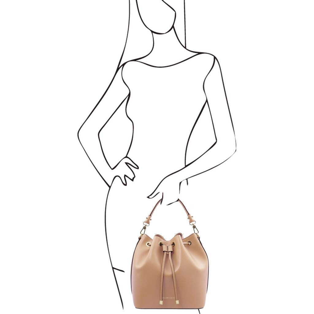 Tuscany Leather Vittoria Handväska #Färg_Champagne