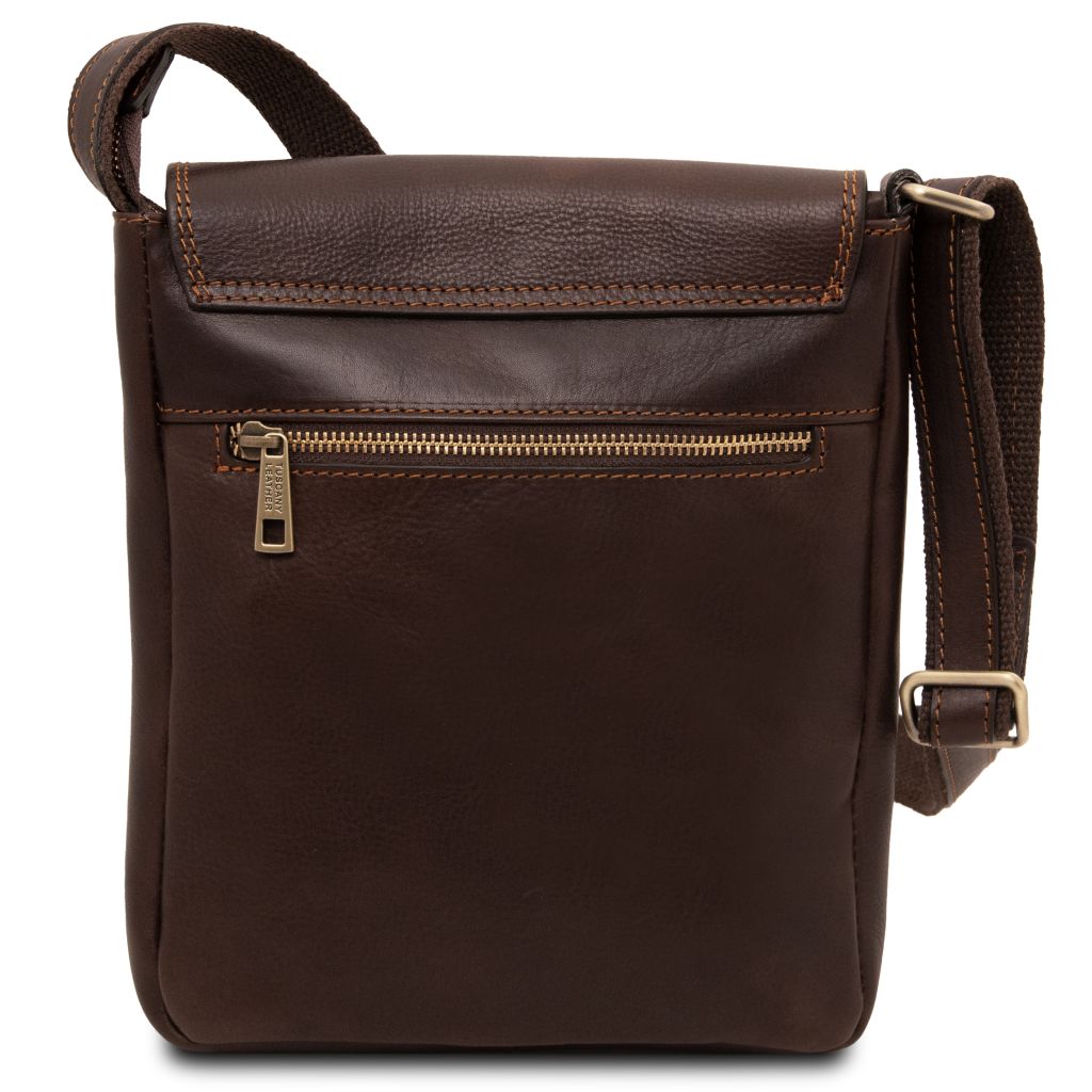 Tuscany Leather Jimmy Axelremsväska #Färg_Mörkbrun