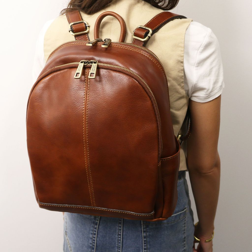Tuscany Leather Canberra Ryggsäck #Färg_Brun