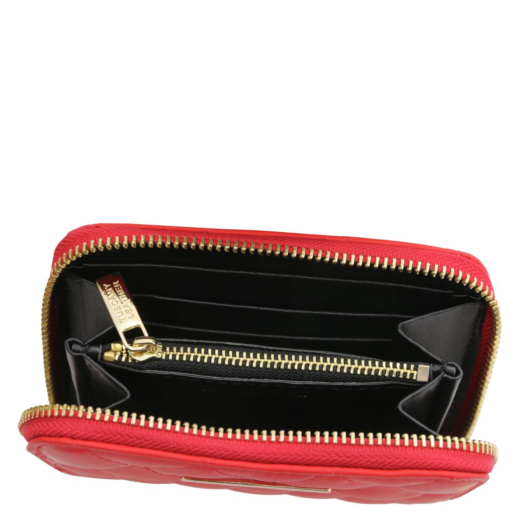 Tuscany Leather Teti Plånbok #Färg_Läppstift Rött