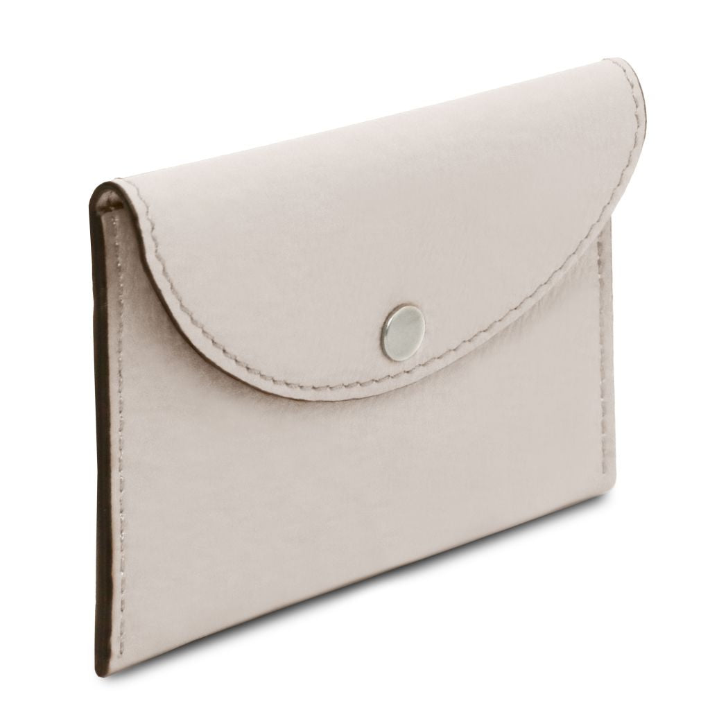 Tuscany Leather Leather Business Card Korthållare #Färg_Beige