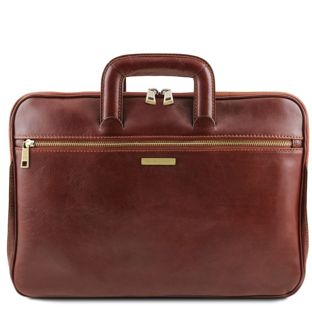 Tuscany Leather Caserta Datorväska #Färg_Brun