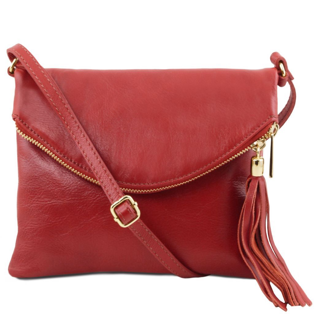 Tuscany Leather TL Young Axelremsväska #Färg_Röd