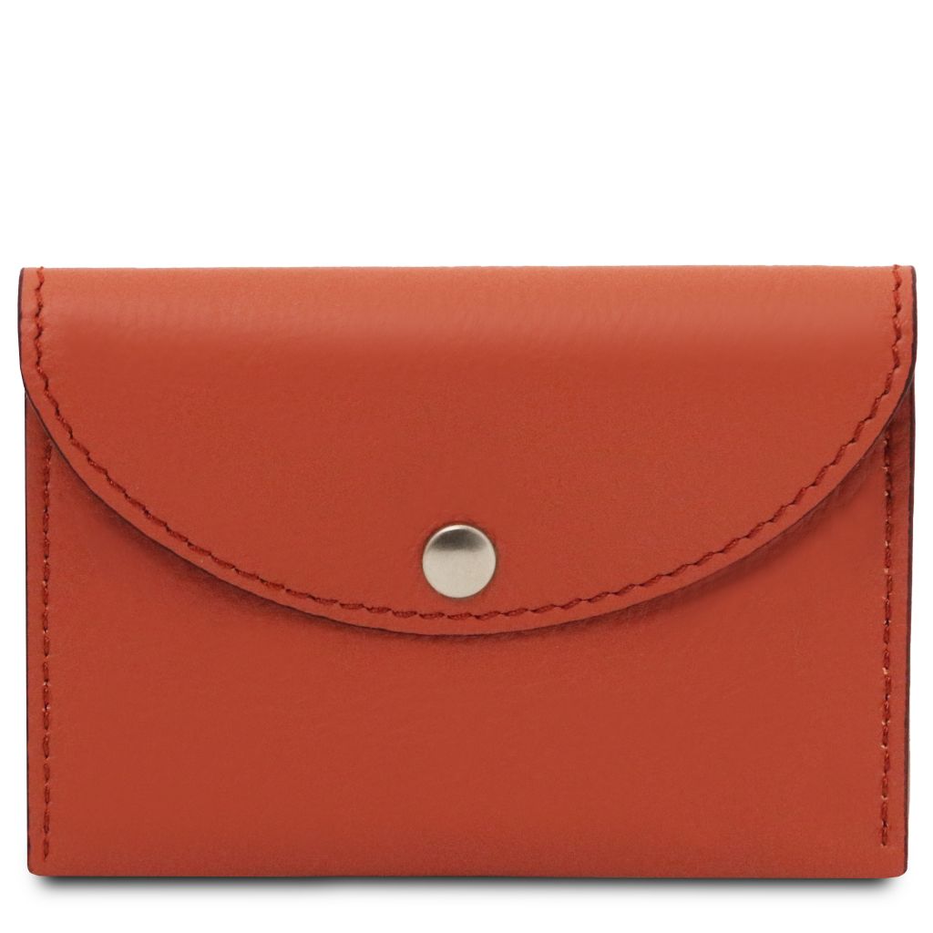 Tuscany Leather Leather Business Card Korthållare #Färg_Orange