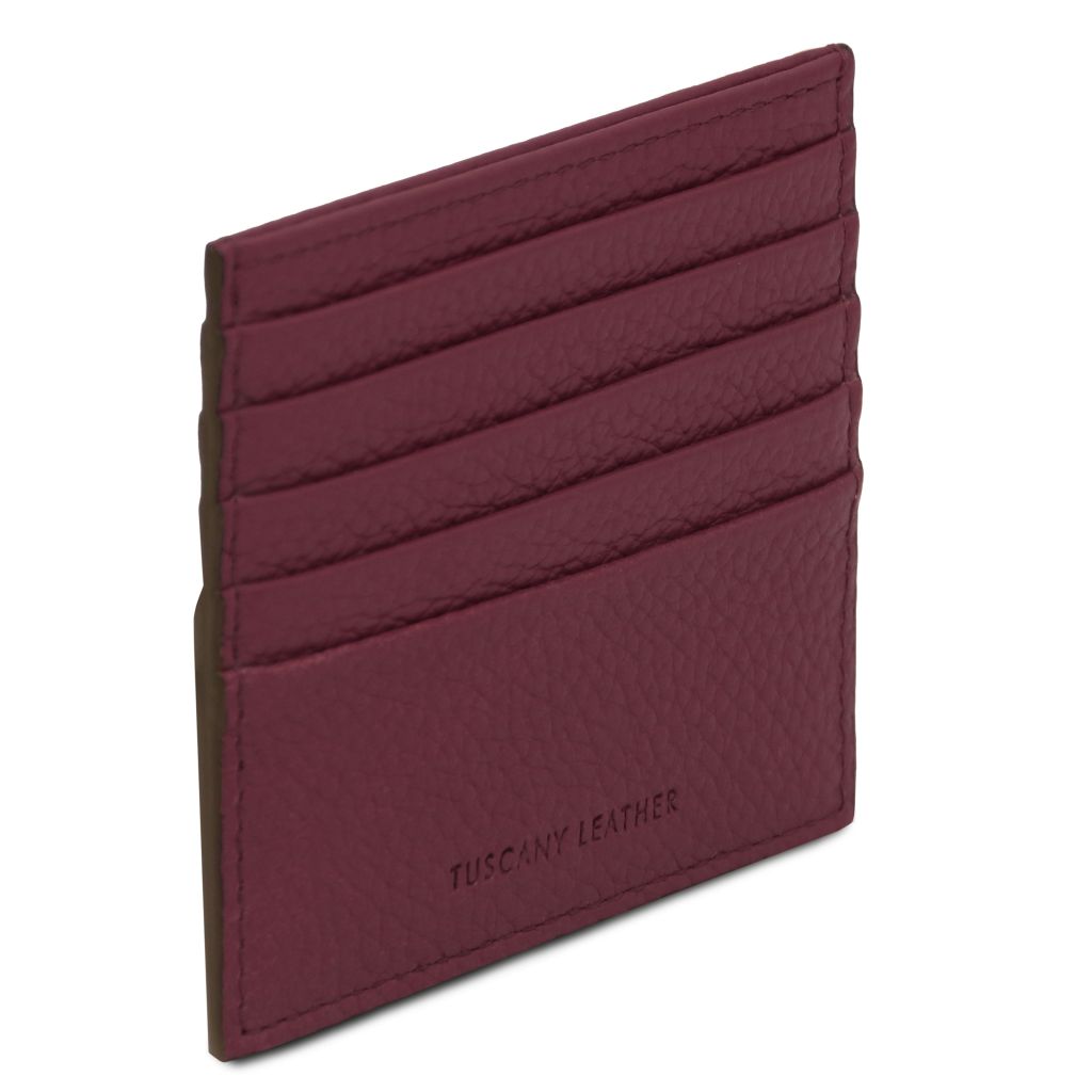 Tuscany Leather Card Holder Korthållare #Färg_Bordeaux