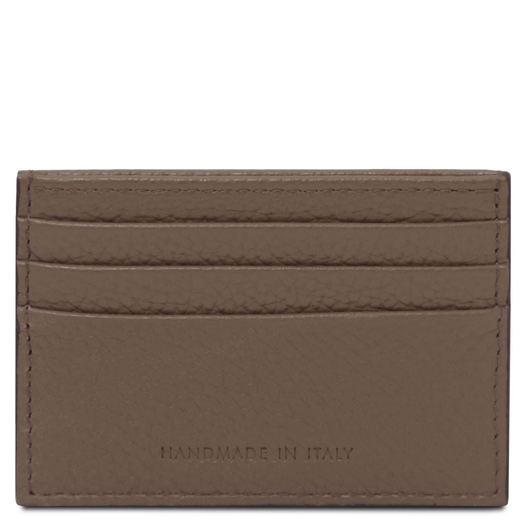 Tuscany Leather Card Holder Korthållare #Färg_Mörk Taupe