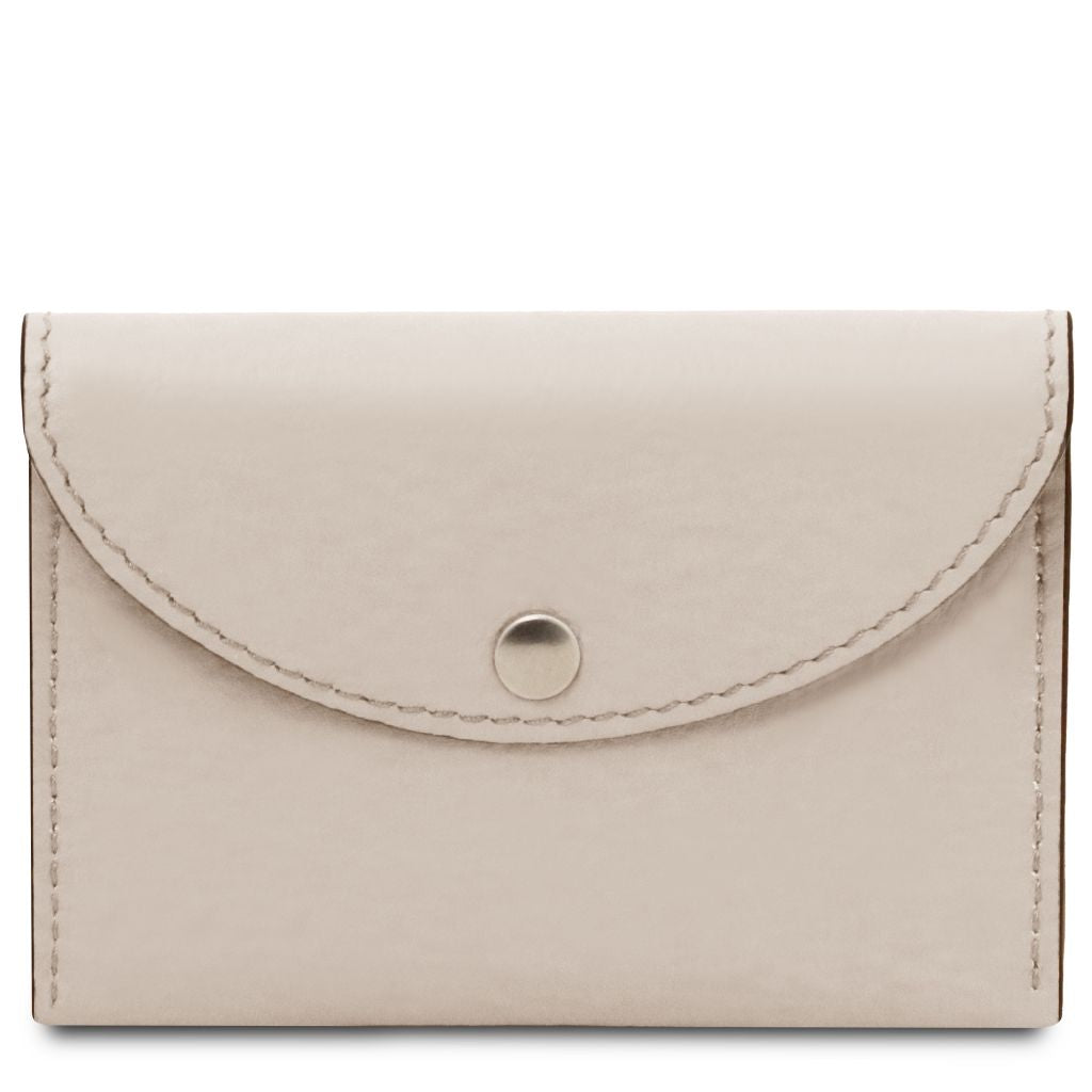 Tuscany Leather Leather Business Card Korthållare #Färg_Beige