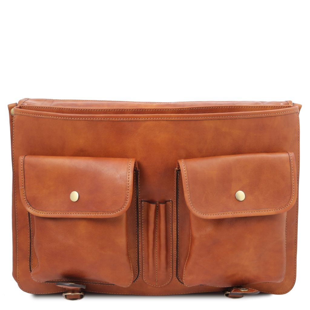 Tuscany Leather Ancona Datorväska #Färg_Cognac