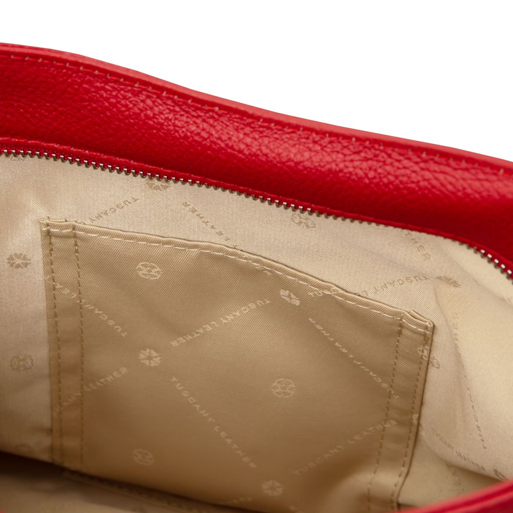 Tuscany Leather Brenda Handväska #Färg_Läppstift Rött