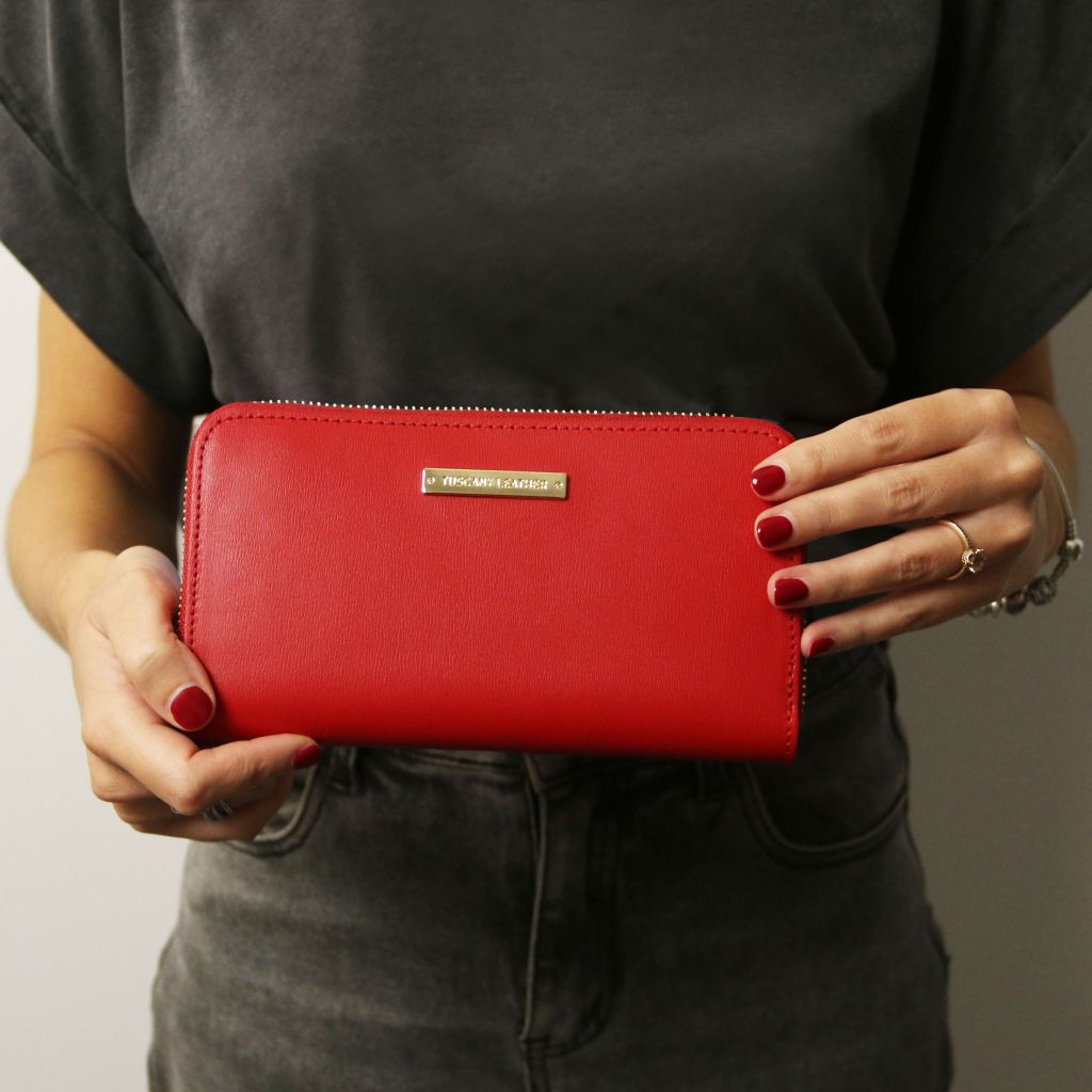 Tuscany Leather Gaia Plånbok #Färg_Mörk Taupe