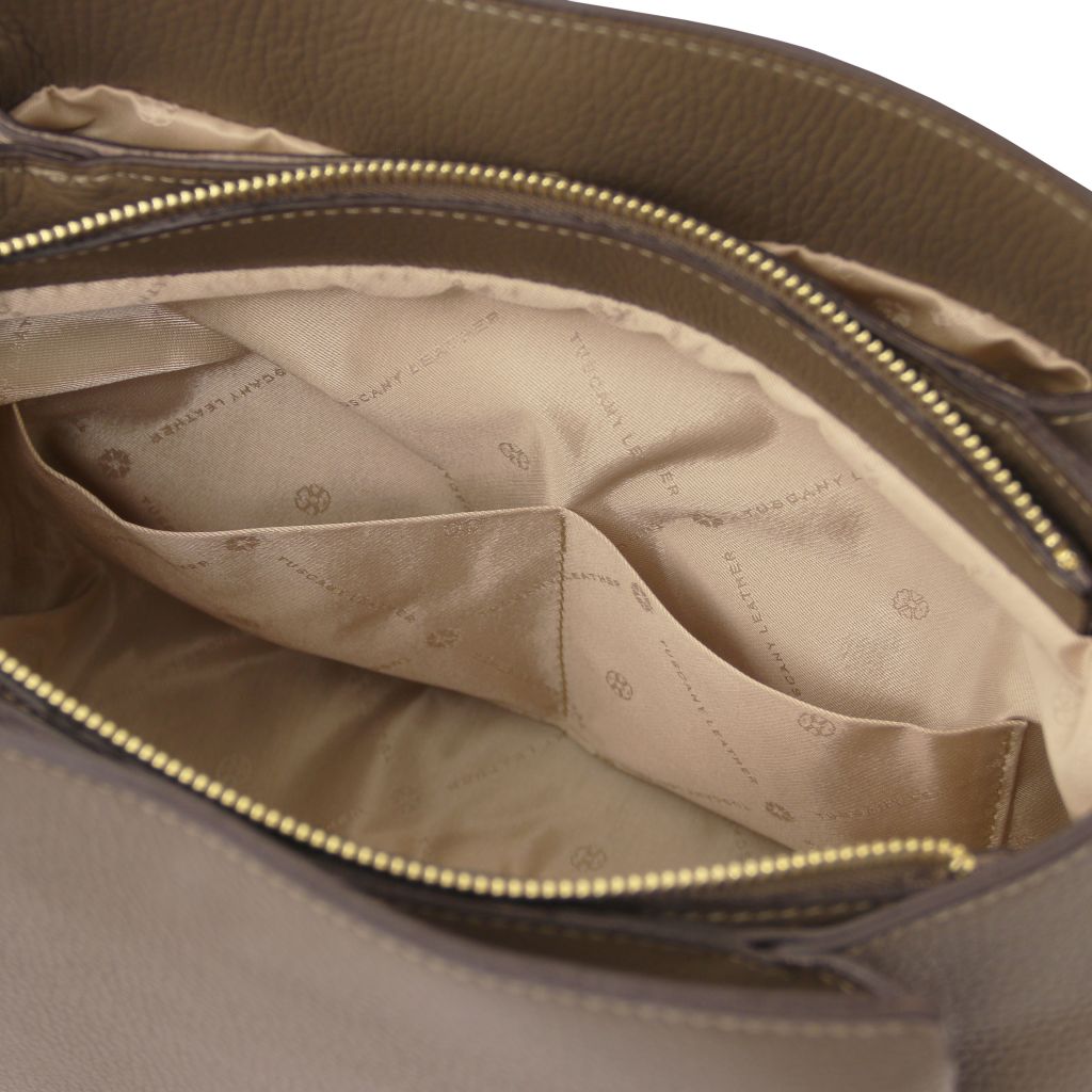 Tuscany Leather Abby Handväska #Färg_Taupe
