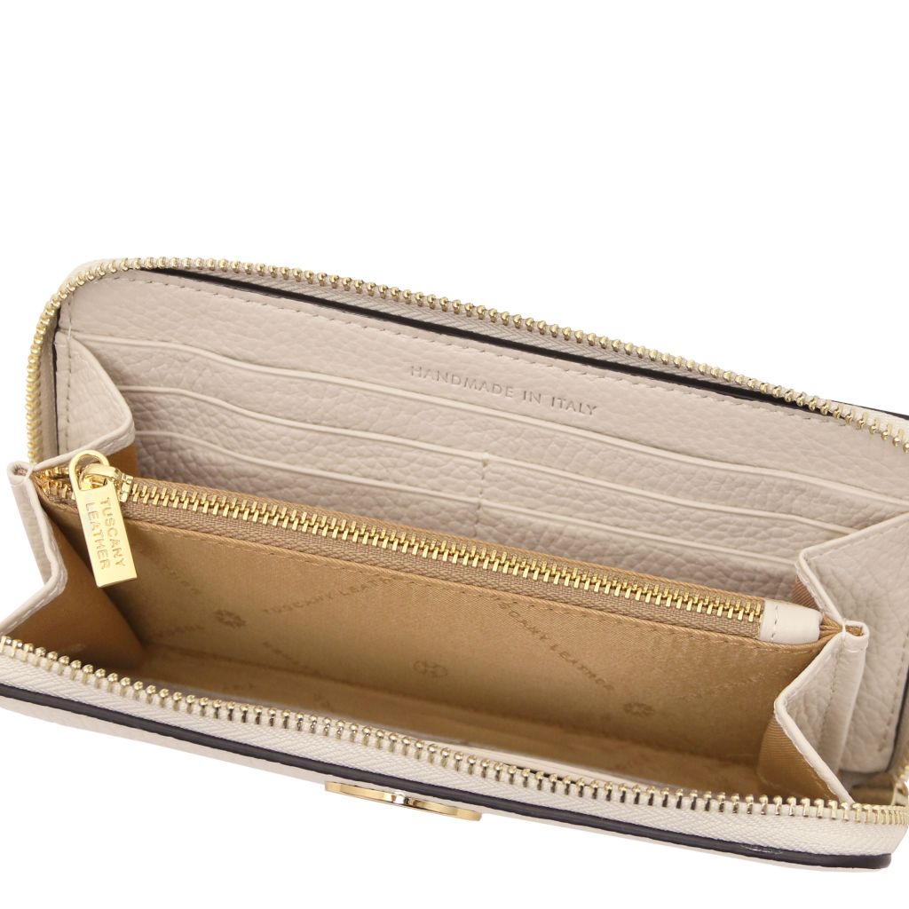 Tuscany Leather Financier Plånbok #Färg_Beige