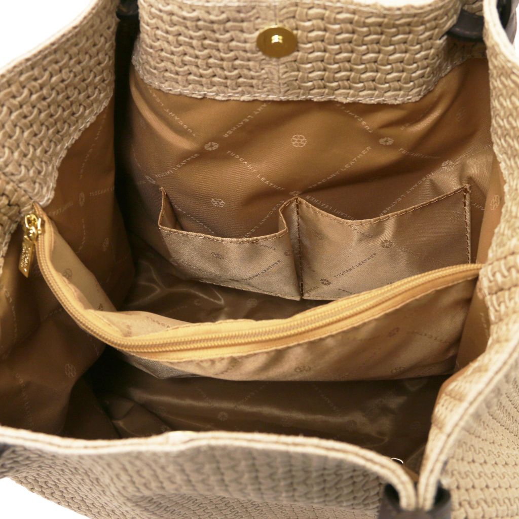 Tuscany Leather TL KeyLuck Handväska #Färg_Beige
