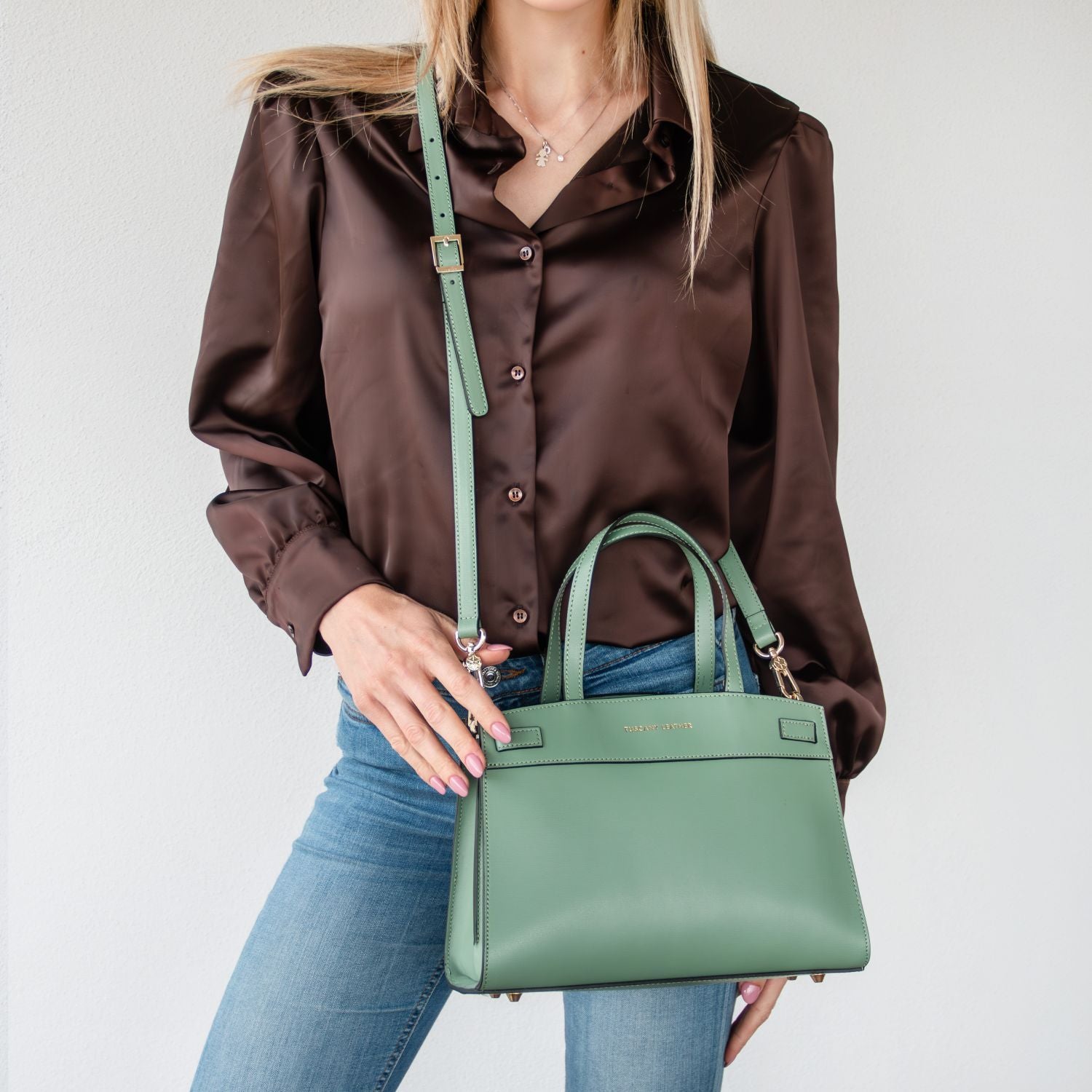 Tuscany Leather Musa Handväska #Färg_Mint
