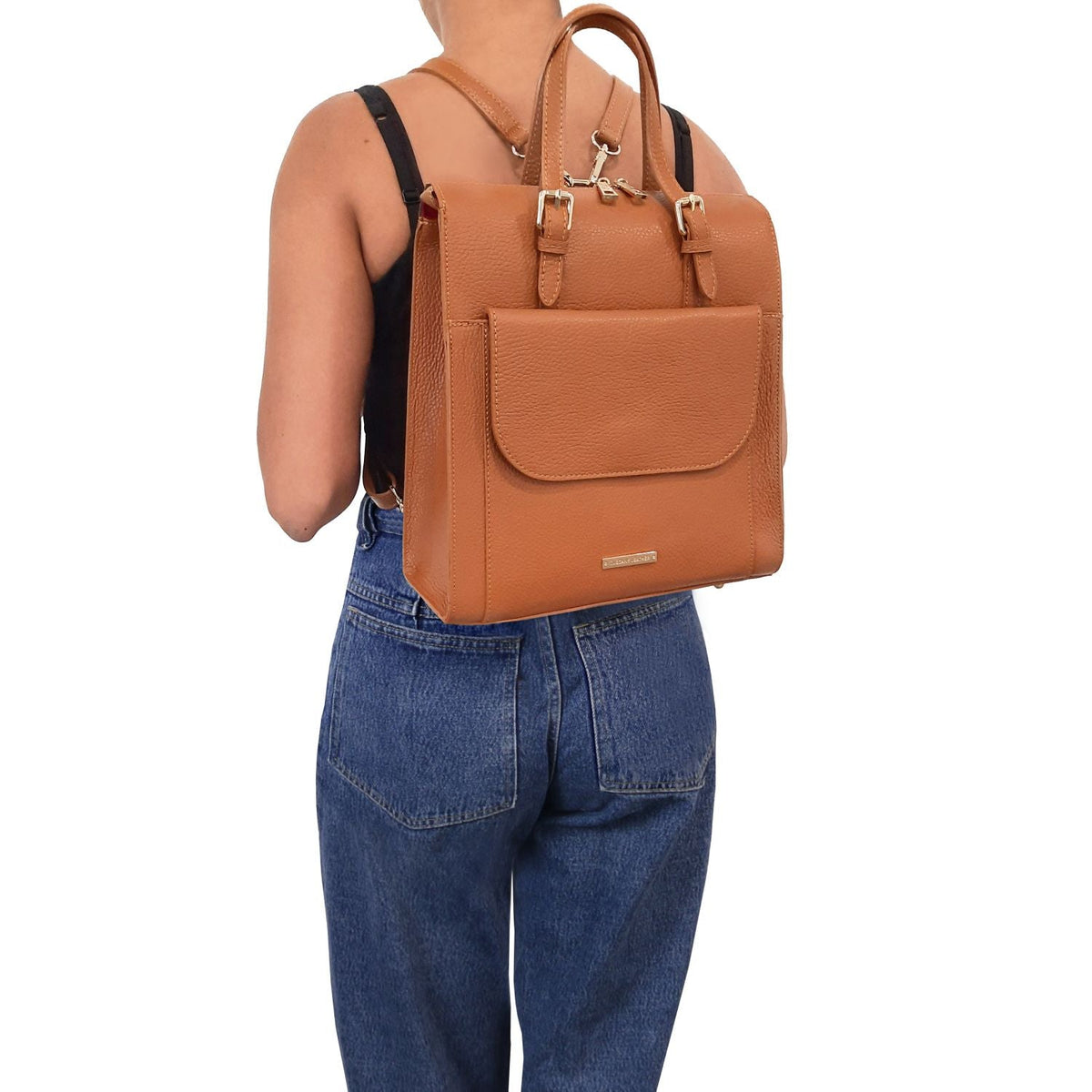Tuscany Leather TL Bag Ryggsäck #Färg_Caramel Brun