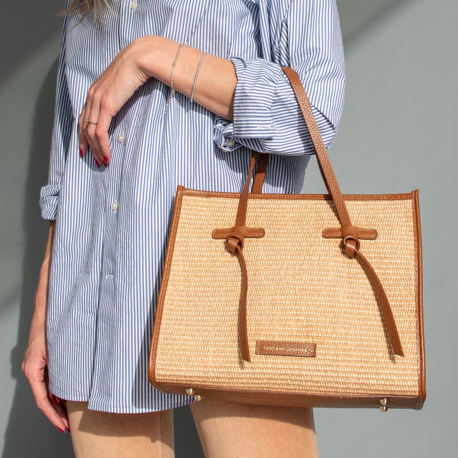 Tuscany Leather Frame Toteväska #Färg_Cognac