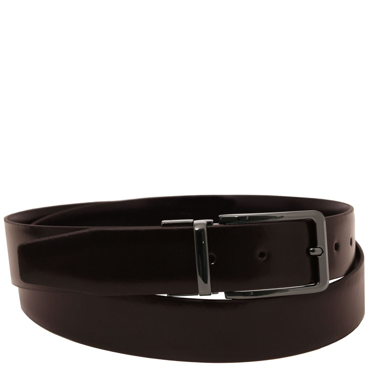 Tuscany Leather Brushed Leather Läderbälte #Färg_Mörkbrun