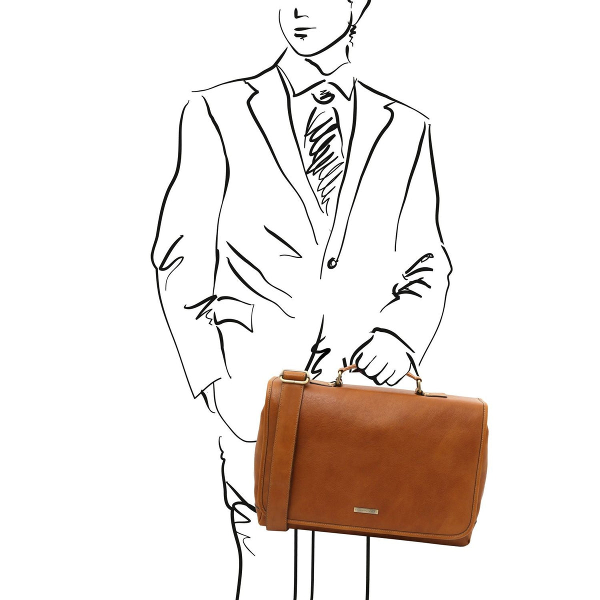Tuscany Leather Mantova Portfölj #Färg_Cognac