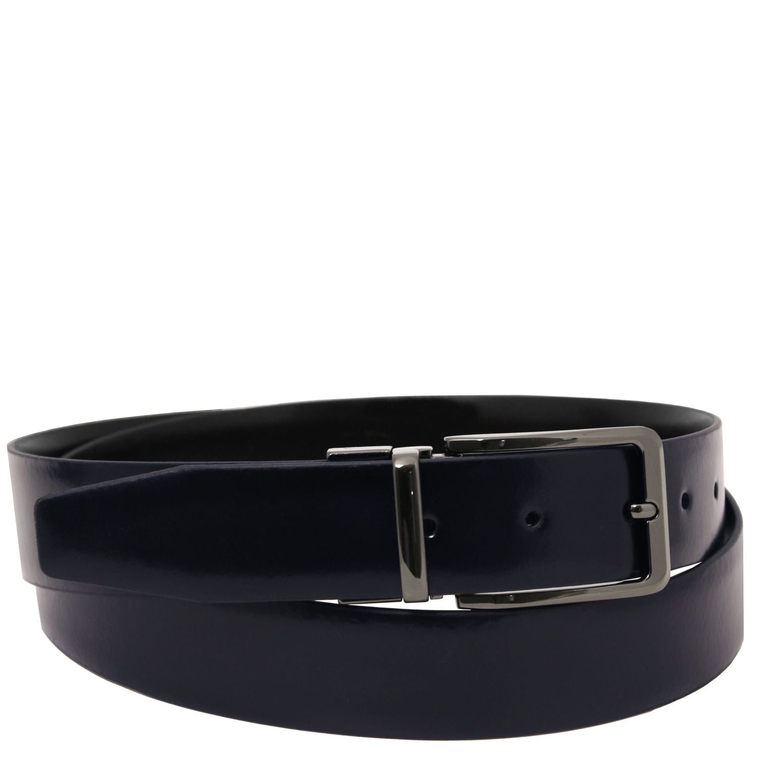Tuscany Leather Brushed Leather Läderbälte #Färg_Mörkblå