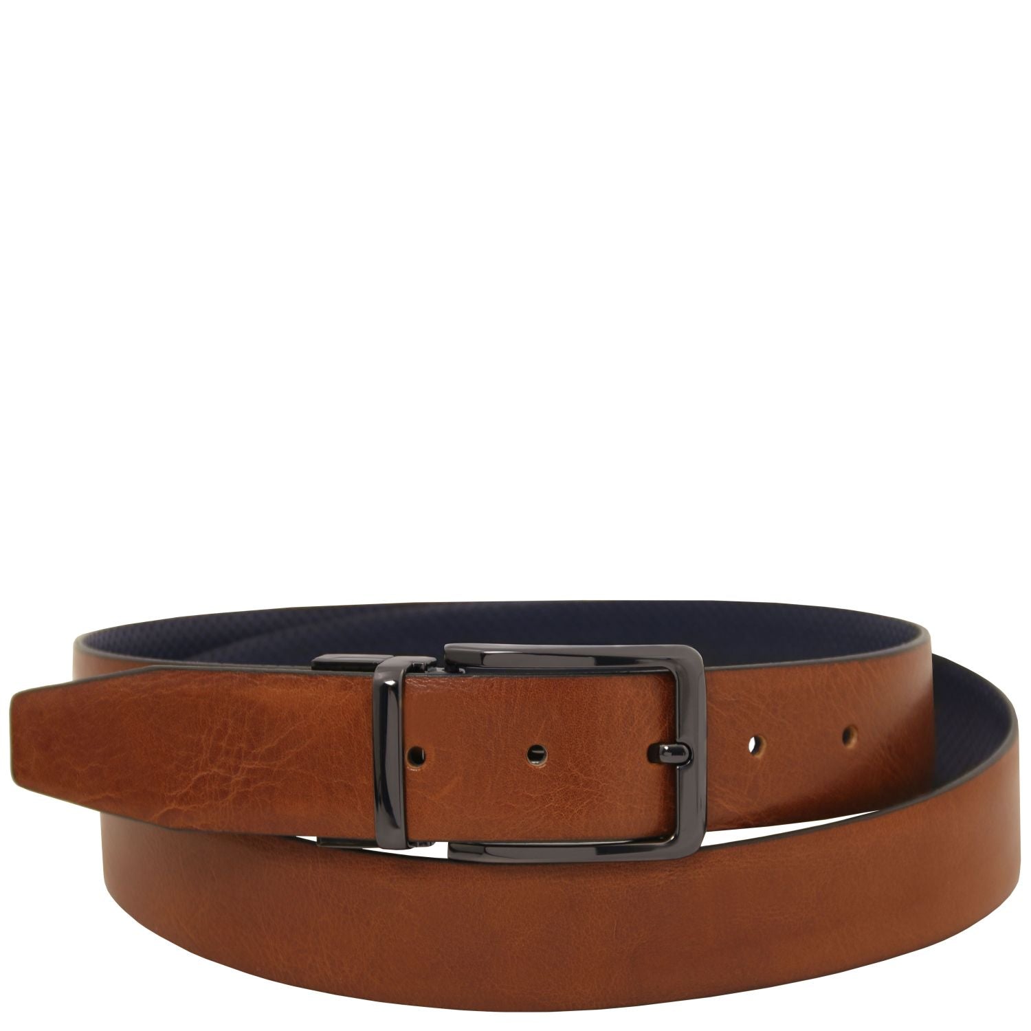 Tuscany Leather Elegant Läderbälte #Färg_Mörkblå